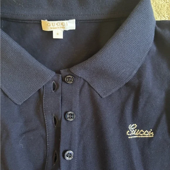Gucci Navy Polo Shirt romper - Picture 3 of 7